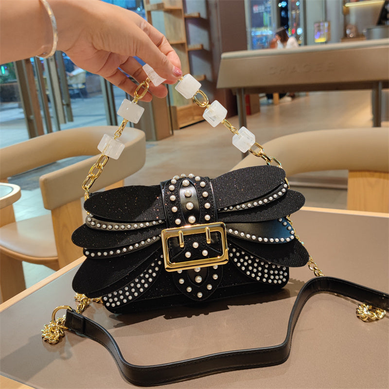 Genuine Leather Handbag for Women, Small Square Bag