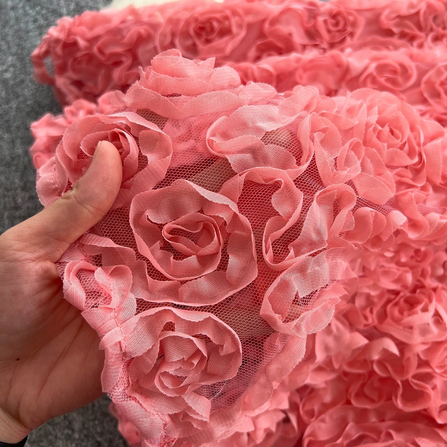 Luxury 3D Flower Formal Evening Dress Women Summer Single Breasted Loose Oversize Belt Lace Up Long Dresses Female Party Vestido