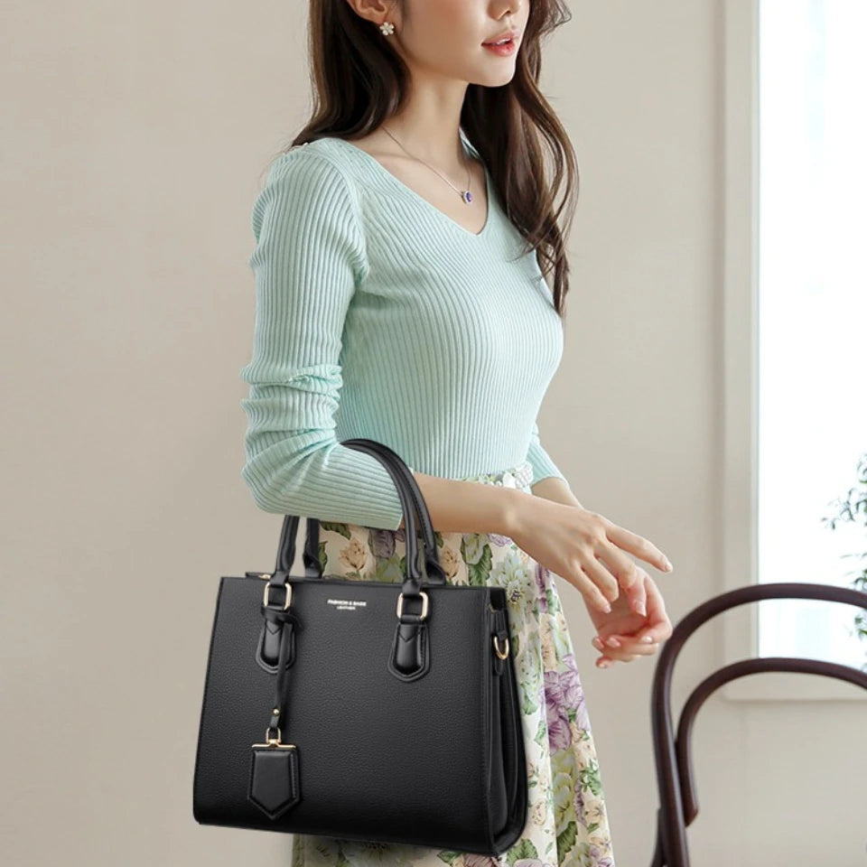 Luxury Women's Handbags 3 Layers Large Capacity Women  Shoulder Bags Top Quality PU Leather Commut Crossbody Bags  For Women Sac