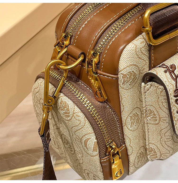 Women's Handbag 2025 New Brand Genuine Leather Handbag Designer High Quality Retro Single Shoulder Oblique Cross Pillow Bag