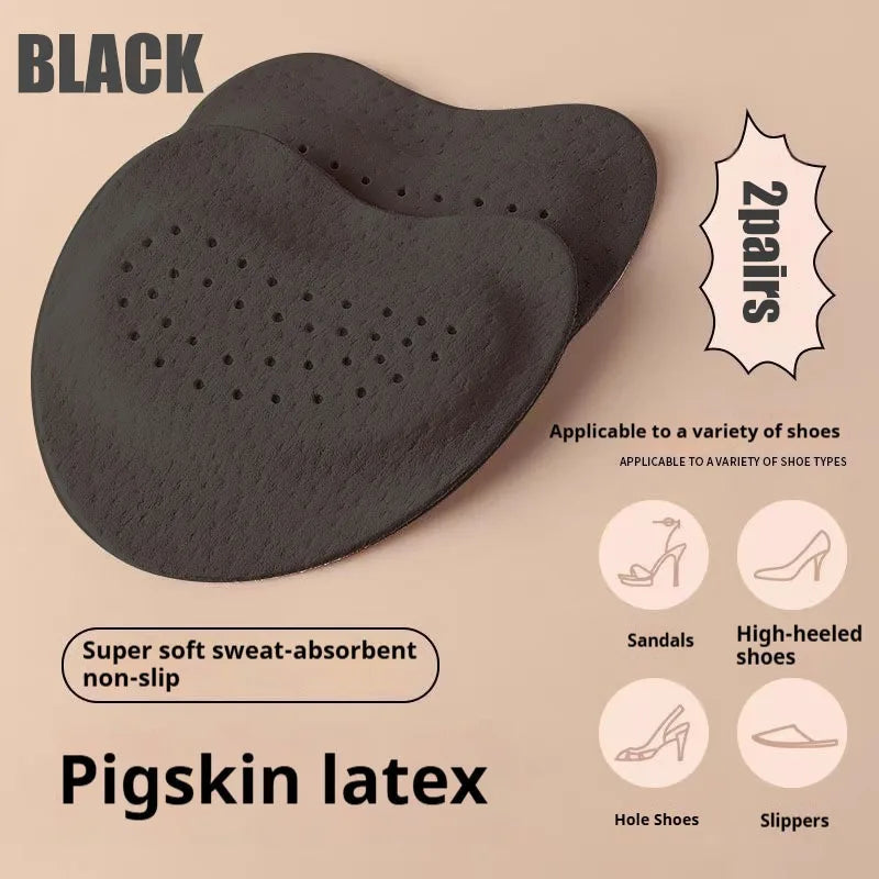 2Pairs Sandals Anti-slip Stickers Forefoot Pad Women High Heels Pain Relief Insert Insoles Toe Cushion Foot Care Shoes Pad