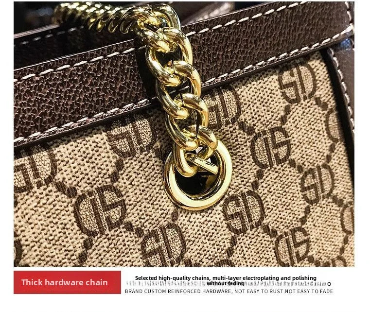 2025 Vintage Shoulder Bag - Large Capacity Crossbody Purse, Elegant Retro Tote for Work, Fashion Commuter