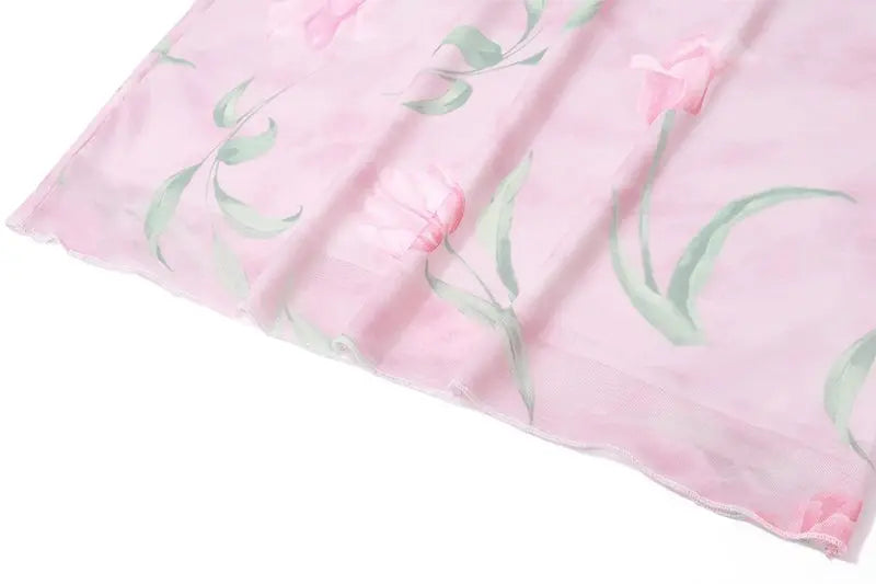 French Sexy Double-layer Gauze Sling Dress Female Summer Spice Girl Slim Hip Dress