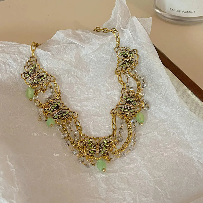 Luxury Multi-layered Zircon  Layer Necklace For Women Gentle Temperament Clavicle Chain Simple Jewelry