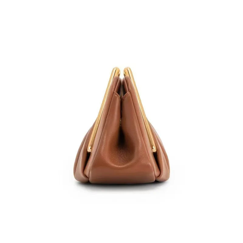 New Soft Leather Bag for Women Niche Cloud Bag Evening Pleated Bag High-end Handbag