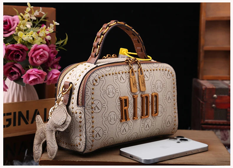 Light luxury brand women's handbag 2025 new autumn and winter fashion retro designer high-end single shoulder crossbody small sq
