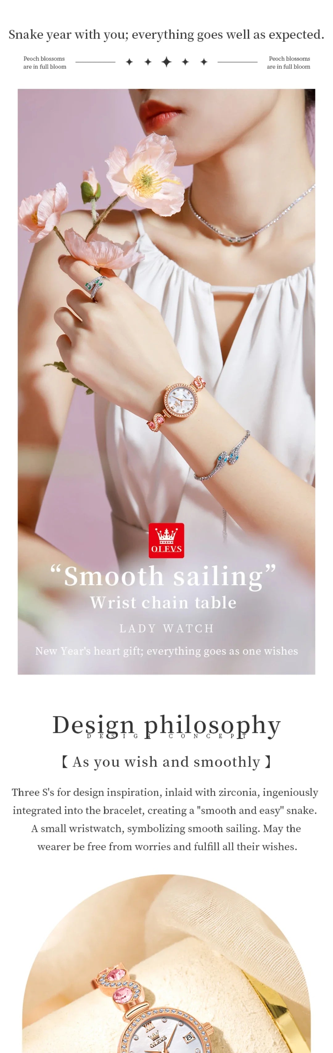 OLEVS 5633 Round-Dial Fashion Quartz Watch Stainless Steel Watchband Wristwatch with Calendar - Elegant Gift for Him Or Her