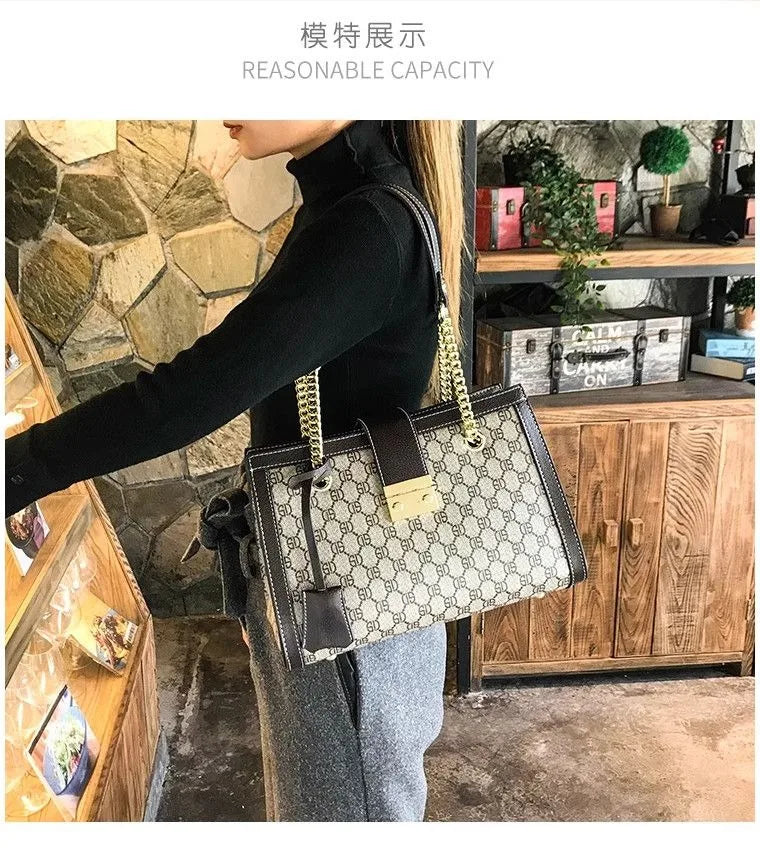 2025 Vintage Shoulder Bag - Large Capacity Crossbody Purse, Elegant Retro Tote for Work, Fashion Commuter