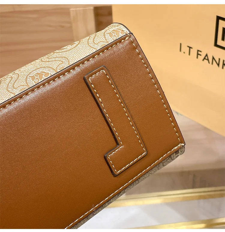 Light luxury brand women's handbag 2024 spring/summer new designer high-quality shoulder bag with contrasting color crossbody