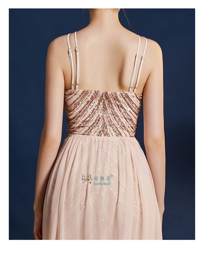 Chic High Sleeveless Sexy Backless Beading Sequined Mermaid Formal Evening Dresses Birthday Party Prom Gowns Elegant Luxury