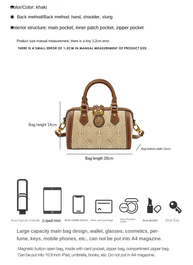 Brand Handheld Women's Bag 2025 New Designer Spring/Summer Luxury Pillow Bag Retro Single Shoulder Crossbody Bag
