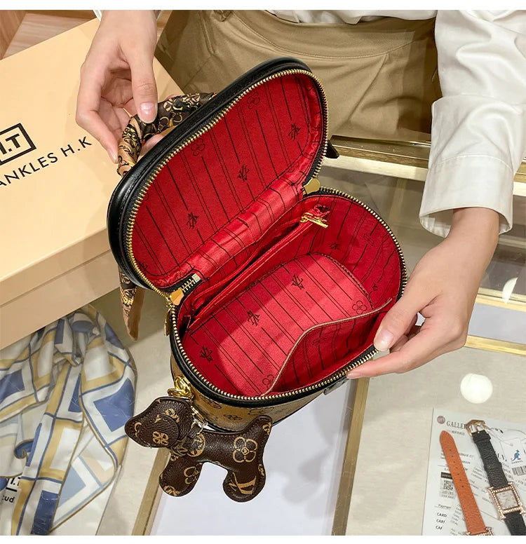 Luxury brand handbag 2025 new high-end designer box bag, bucket bag, single shoulder diagonal cross bag, fashionable