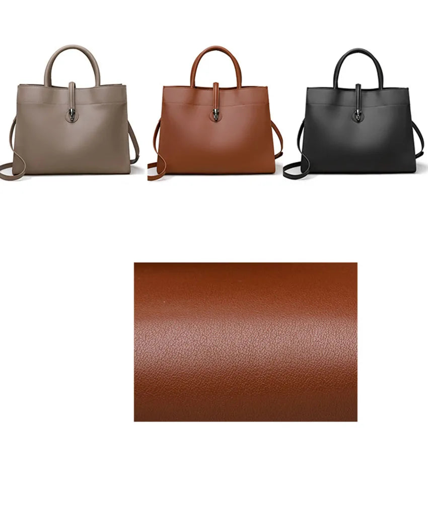 Leather women's bag, light luxury new tote bag, large capacity casual shoulder bag, crossbody bag, luxurious handbag