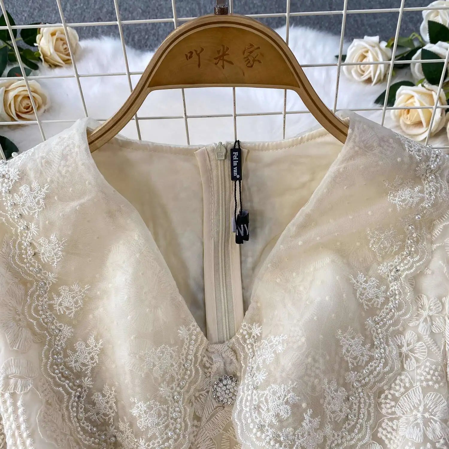 Luxury Formal Evening Lace Dress Women Summer Short Sleeve Crochet Embroidery Prom Long Dresses Runway Party Vestidos