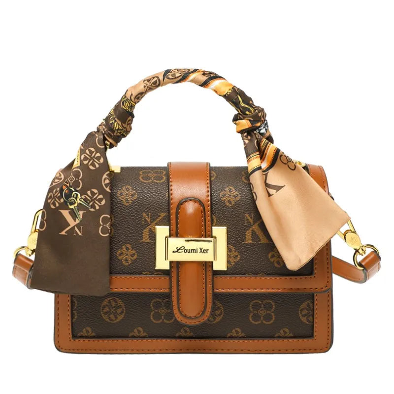 Brand women's handbag 2025 new autumn and winter designer shoulder crossbody bag fashionable and high-end small square bag