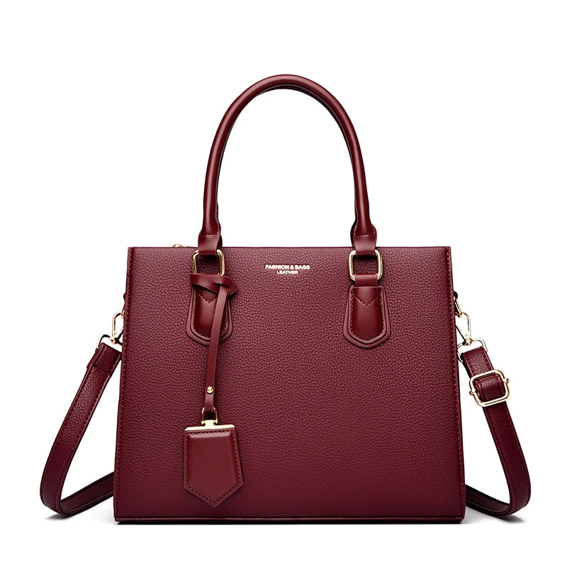 Luxury Women's Handbags 3 Layers Large Capacity Women  Shoulder Bags Top Quality PU Leather Commut Crossbody Bags  For Women Sac