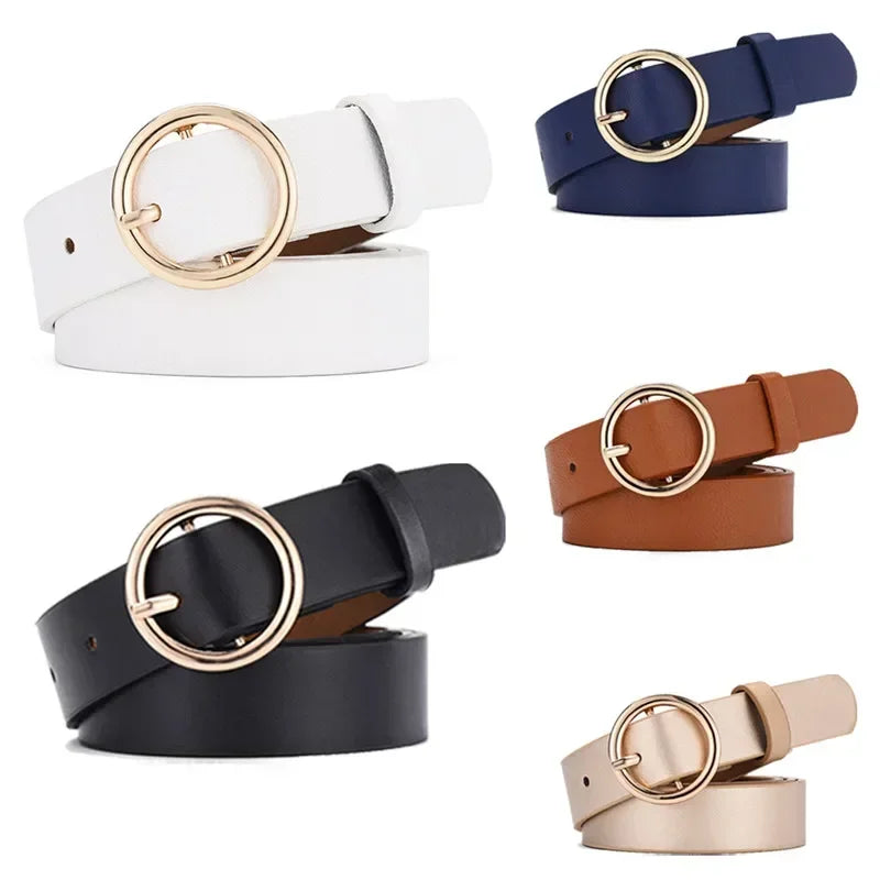 Women PU Leather Waistbands Adjustable Belts Fashion Casual Pin Buckle Belts for Waist Strap Jeans Skirt Men Female