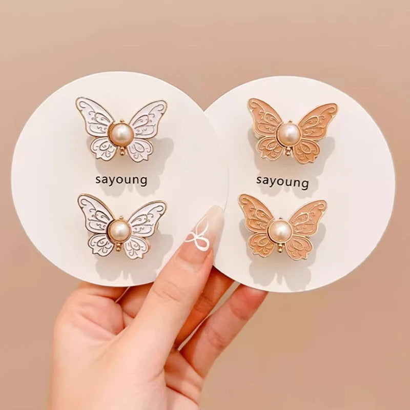 Adjustable Clips Butterfly Jeans Button For Pant Skirts Waist Tightener Buckle Snap Button Adjuster Pants Pin Retractable Button