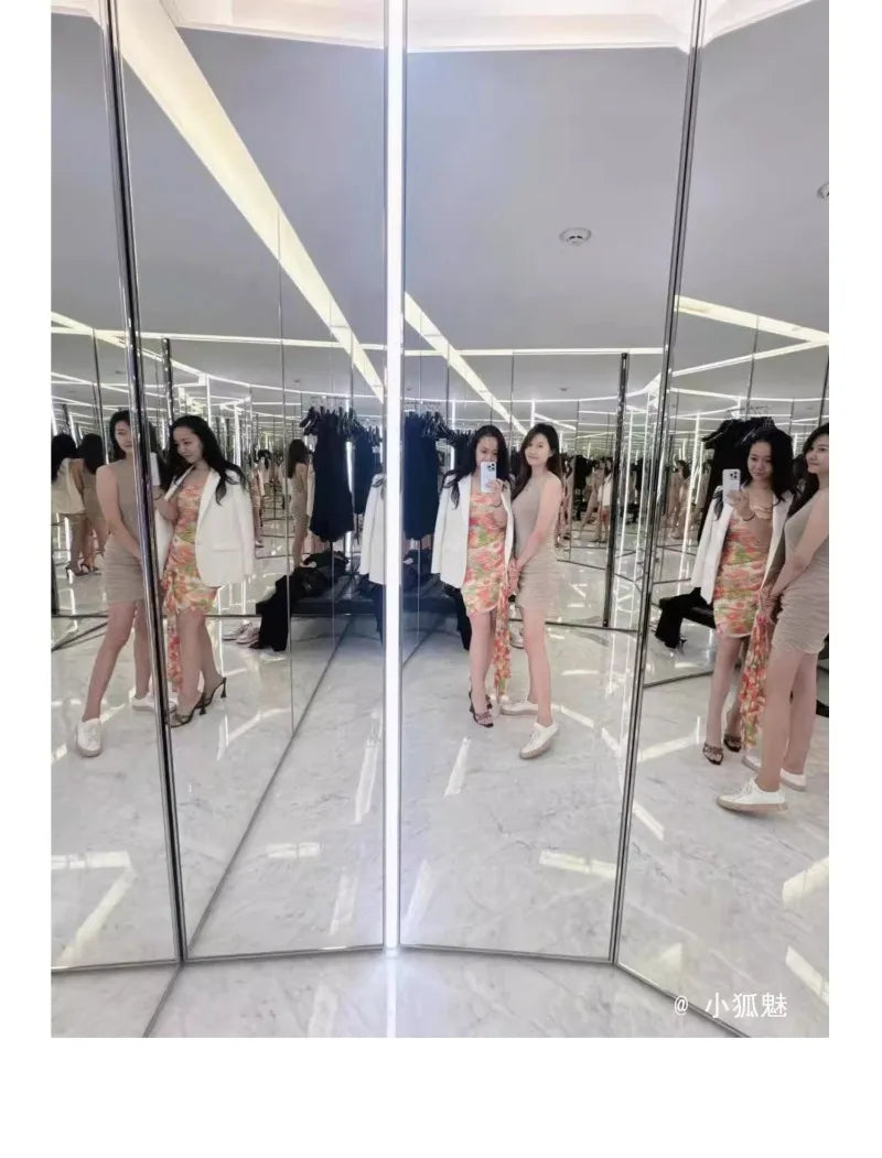 2025 Summer Women's High Heel Sandals Cross Rhinestone Square Head Open Toe Sandals Silk Sexy Stiletto High Heels Mules