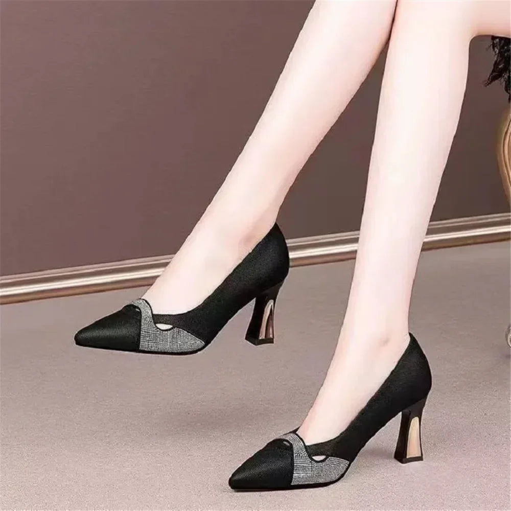 sapatos femininas women fashion green elegant high quality spring & autumn slip on square heel shoes lady sexy pumps ea528