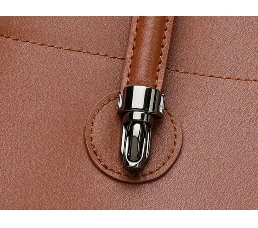 Leather women's bag, light luxury new tote bag, large capacity casual shoulder bag, crossbody bag, luxurious handbag