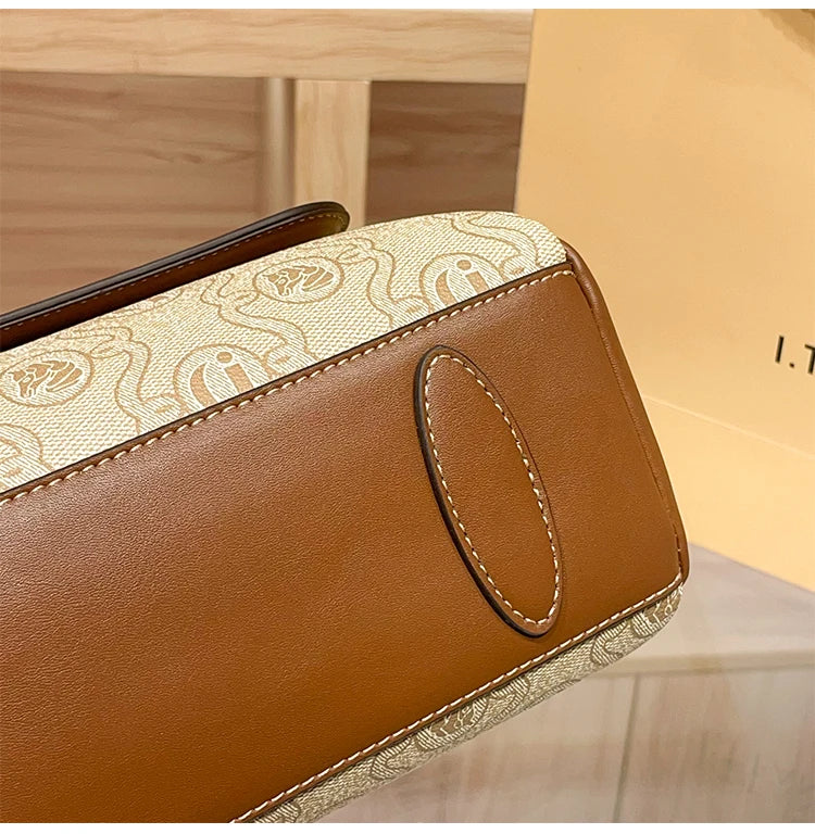 Light luxury brand women's bag 2025 new fashionable and high-end one shoulder hand-held niche design crossbody bag Boston bag