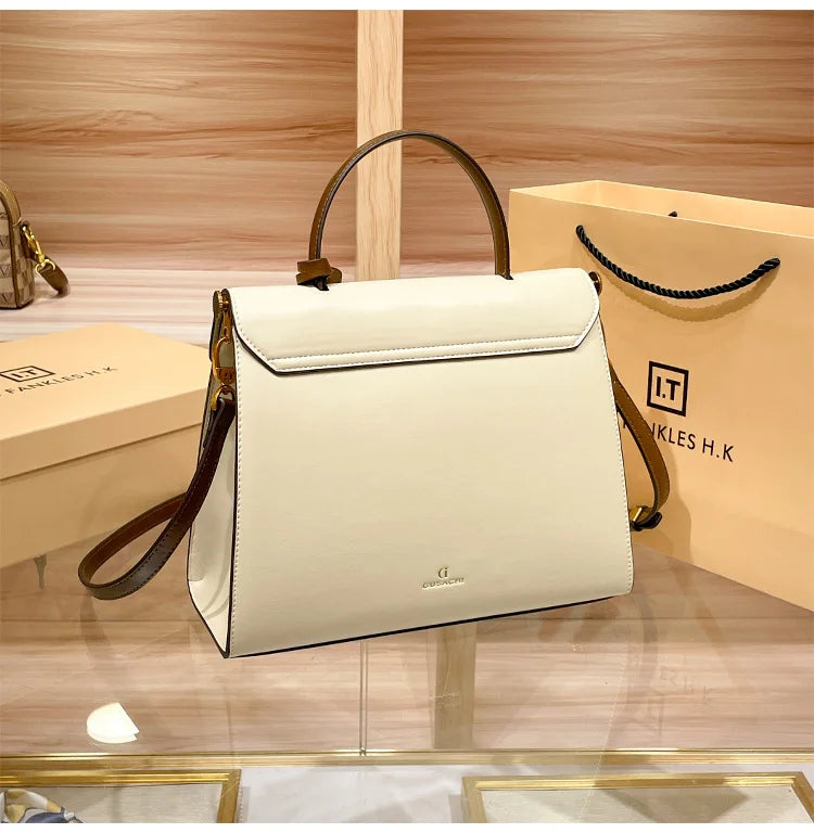 Women's handbag brand handbag 2025 new light luxury high-end designer retro crossbody shoulder bag