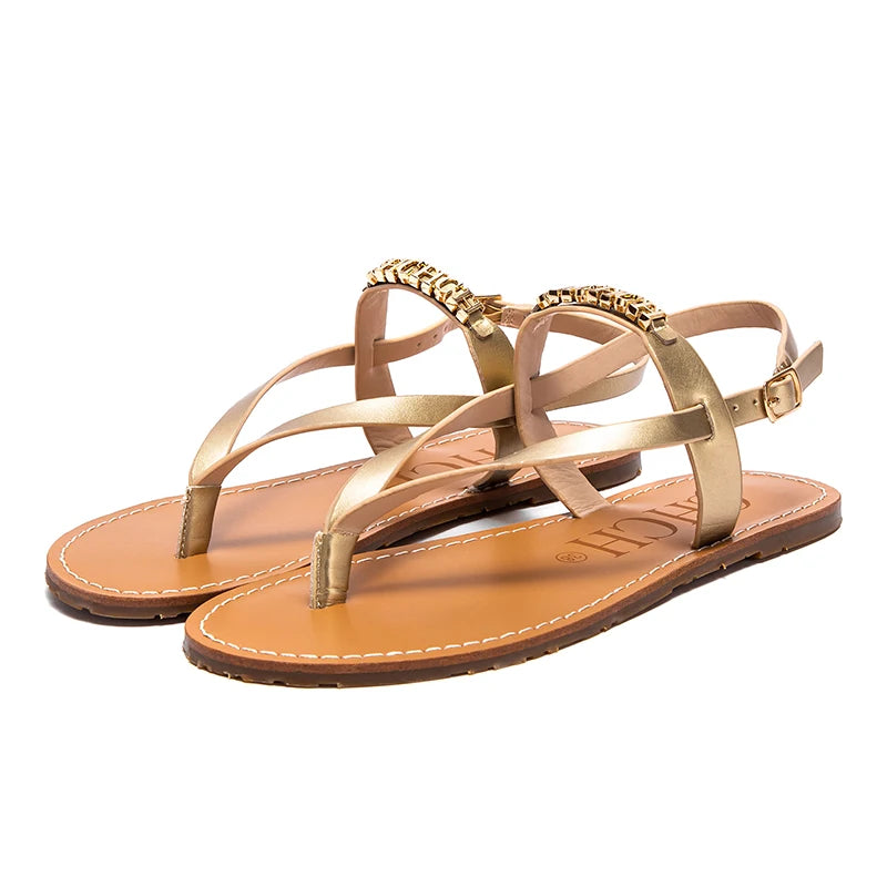 Strap Design Cool and Simple Women's Sandals Fine Workmanship Casual and Versatile Durable Women's Beach Shoes
