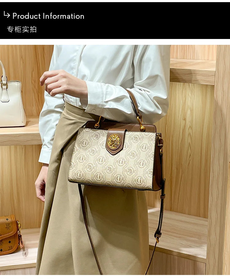 Light luxury brand women's handbag 2024 spring/summer new designer high-quality shoulder bag with contrasting color crossbody