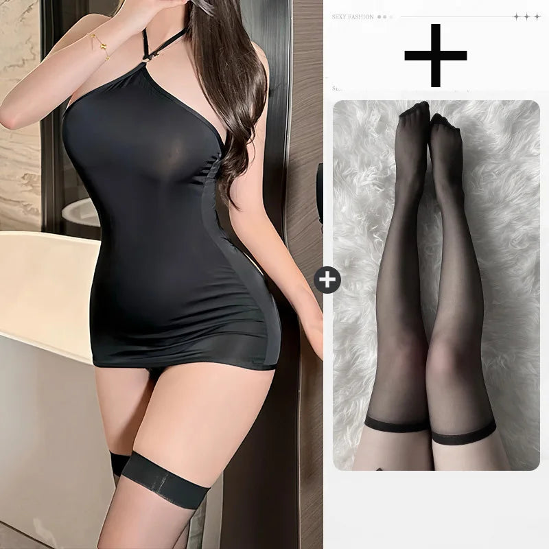 Pure desire hollowed out hip hugging skirt passionate nightclub uniform tempting pajamas fetish sexy adult womens clothing xxx