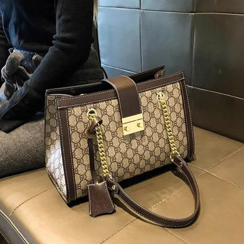 2025 Vintage Shoulder Bag - Large Capacity Crossbody Purse, Elegant Retro Tote for Work, Fashion Commuter