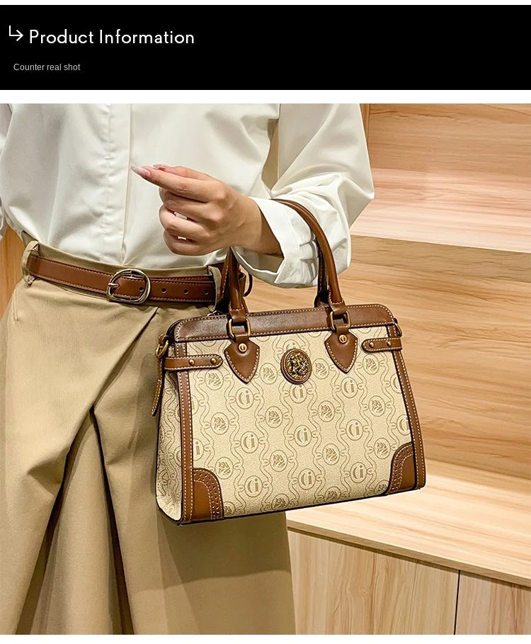 Light luxury brand women's bag 2025 new fashionable and high-end one shoulder hand-held niche design crossbody bag tote bag