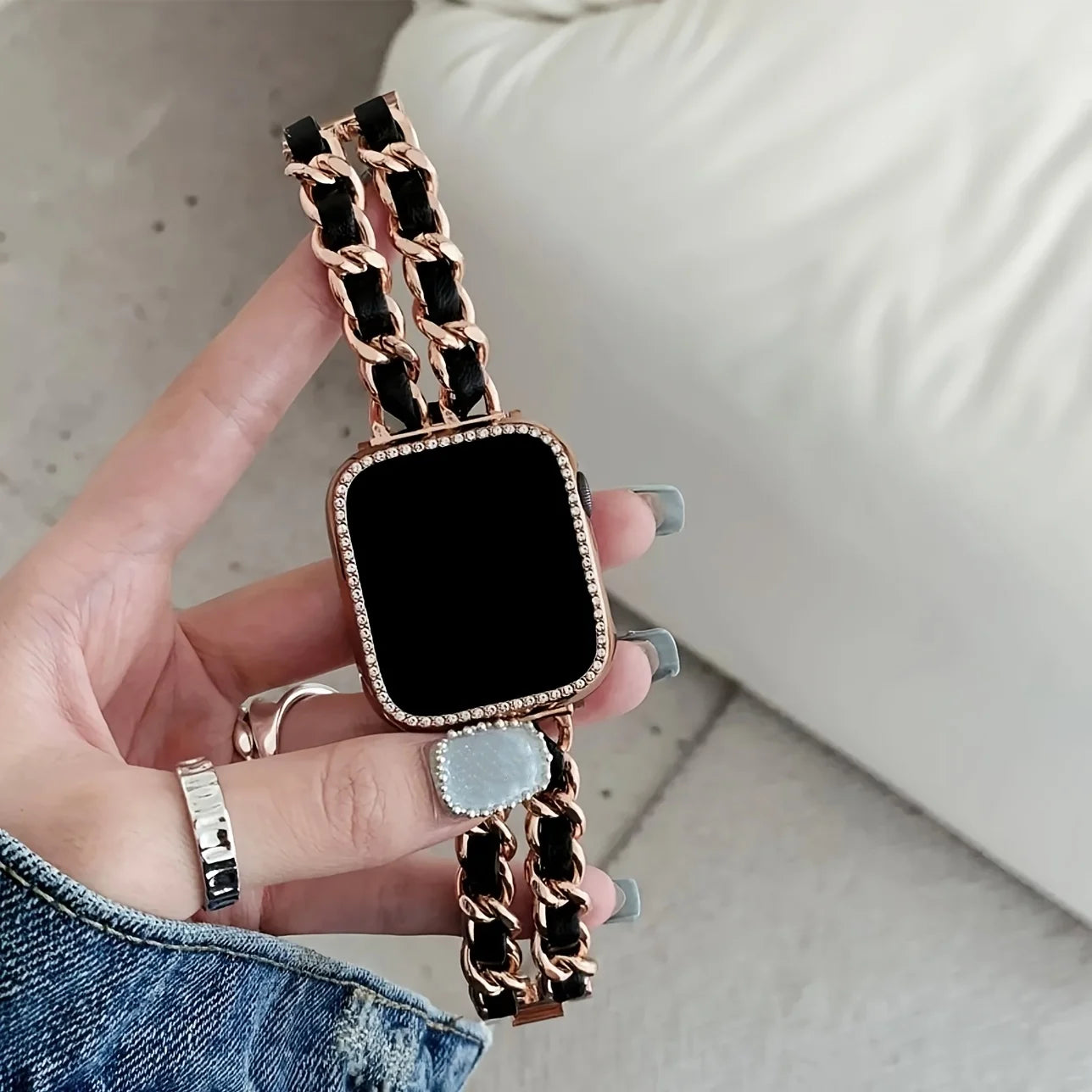 Women Metal Strap for Apple Watch Band 10 9 8 Ultra 46mm 42mm 49mm 7 SE 6 5 41mm 45mm 44/40mm Lady Gold Steel Bracelet Wristband