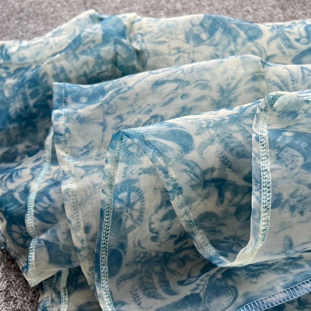 French Vintage Square Collar puff sleeve ruffle Dress A-line Chic Casual Beach Vacation Women Summer sweet dresses