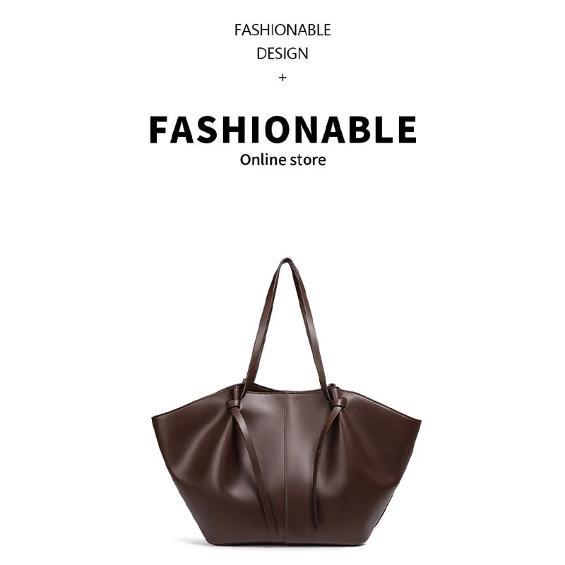 Brand Wing Shaped Handbag Luxury Gold Lock Buckle Design Tote Bag Women Large Capacity Shopping Bag Elegant Commute Underarm Bag