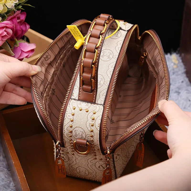 Light luxury brand women's handbag 2025 new autumn and winter fashion retro designer high-end single shoulder crossbody small sq