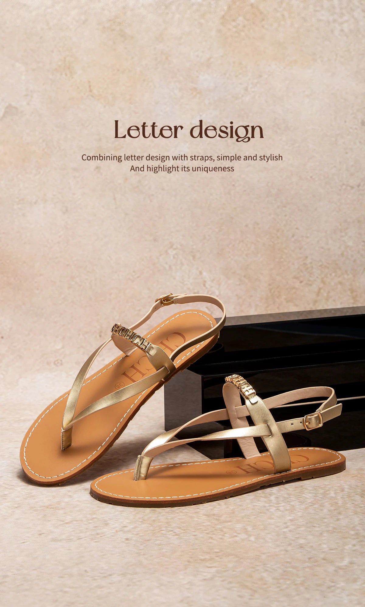 Strap Design Cool and Simple Women's Sandals Fine Workmanship Casual and Versatile Durable Women's Beach Shoes