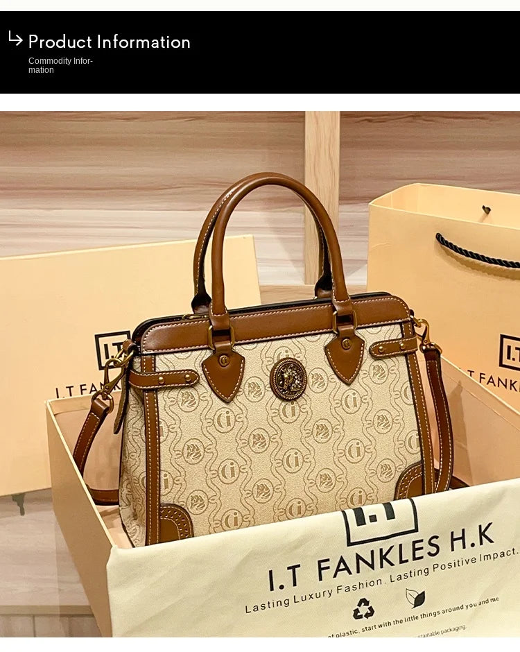 Light luxury brand women's bag 2025 new fashionable and high-end one shoulder hand-held niche design crossbody bag tote bag