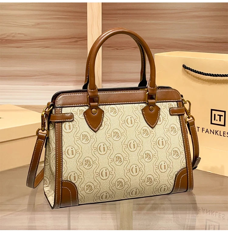 Light luxury brand women's bag 2025 new fashionable and high-end one shoulder hand-held niche design crossbody bag tote bag