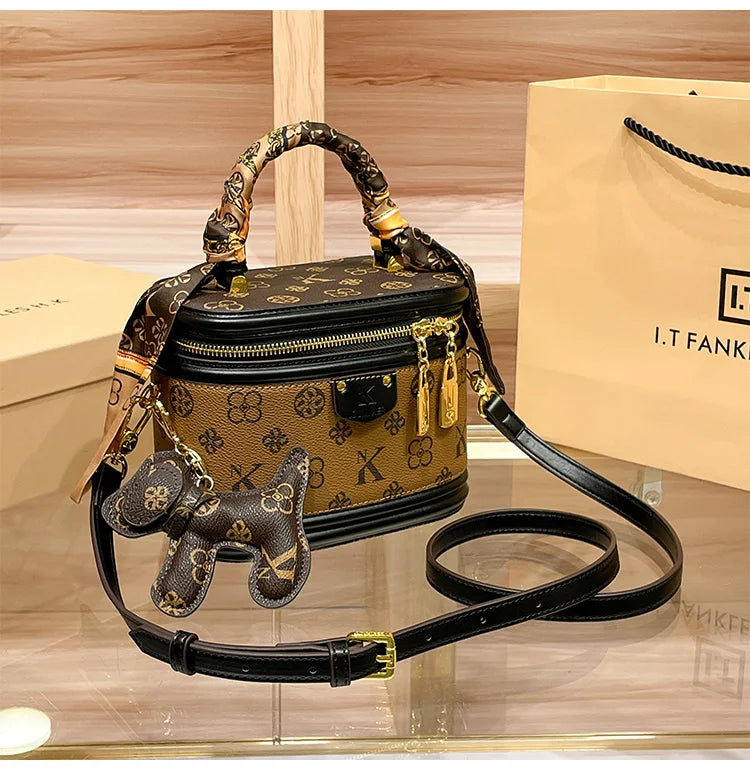 Luxury brand handbag 2025 new high-end designer box bag, bucket bag, single shoulder diagonal cross bag, fashionable