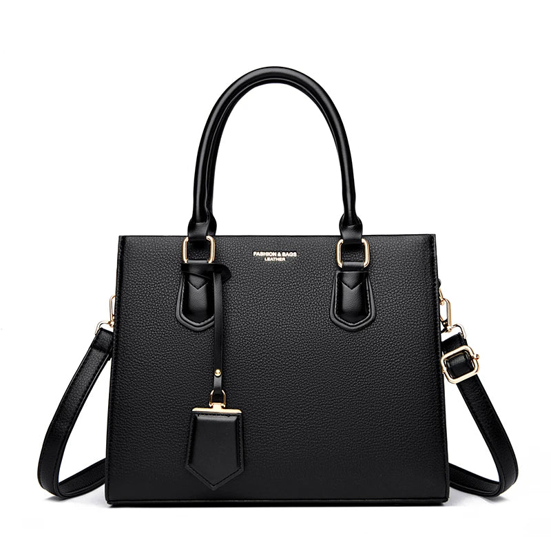Luxury Women's Handbags 3 Layers Large Capacity Women  Shoulder Bags Top Quality PU Leather Commut Crossbody Bags  For Women Sac
