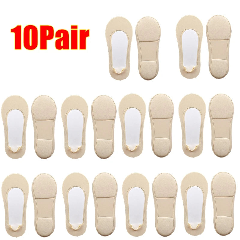 Women Boat Sock Plantar Fasciitis Shoes Insole Socks Insoles for Feet Shock Absorbing Shoe Sole Invisible Non slip Shoe pads