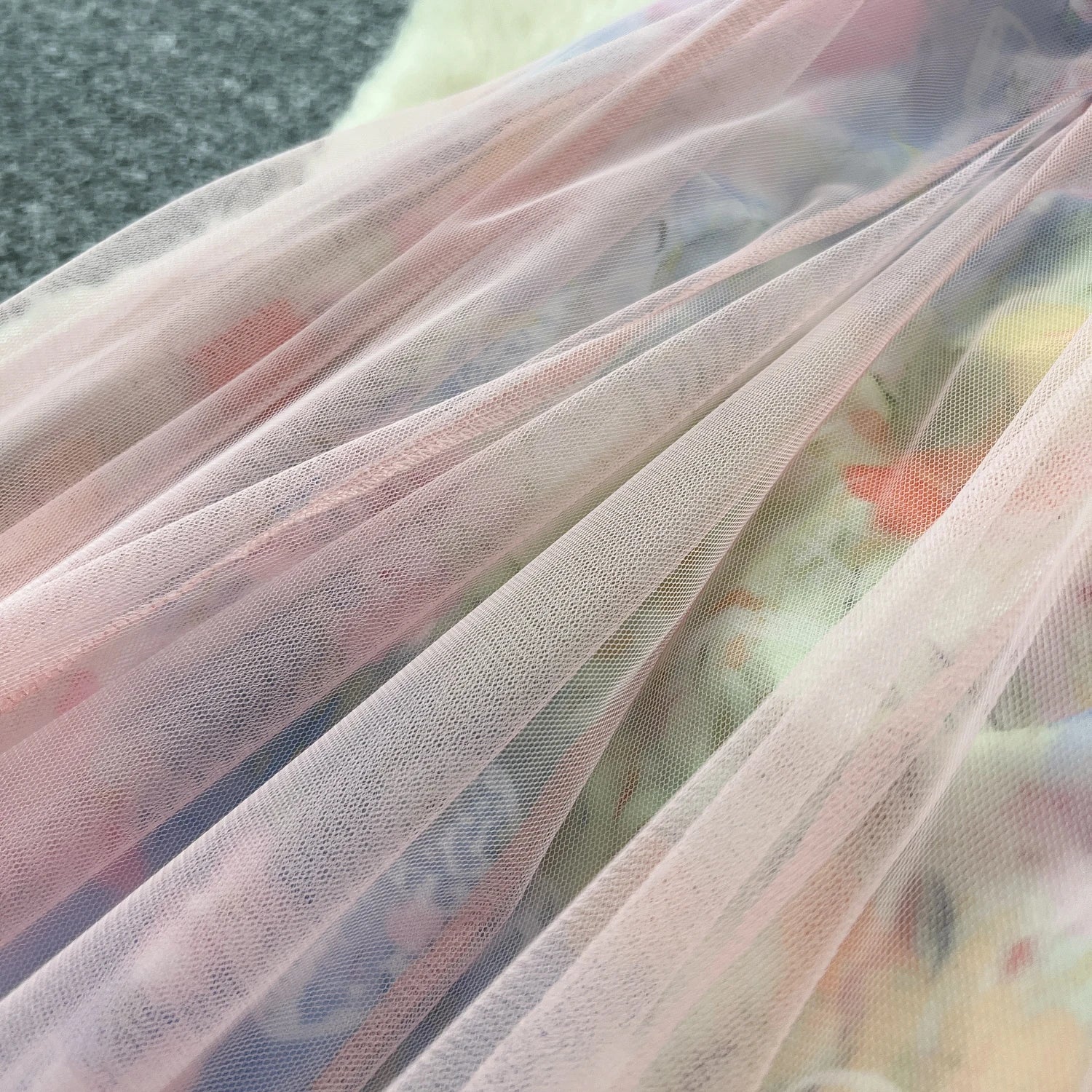 2025 French Fairycore 3D Butterfly Chic Dress Spaghetti Strap Sleeveless Print Design Summer Fashion Vacation Mesh Long Dress