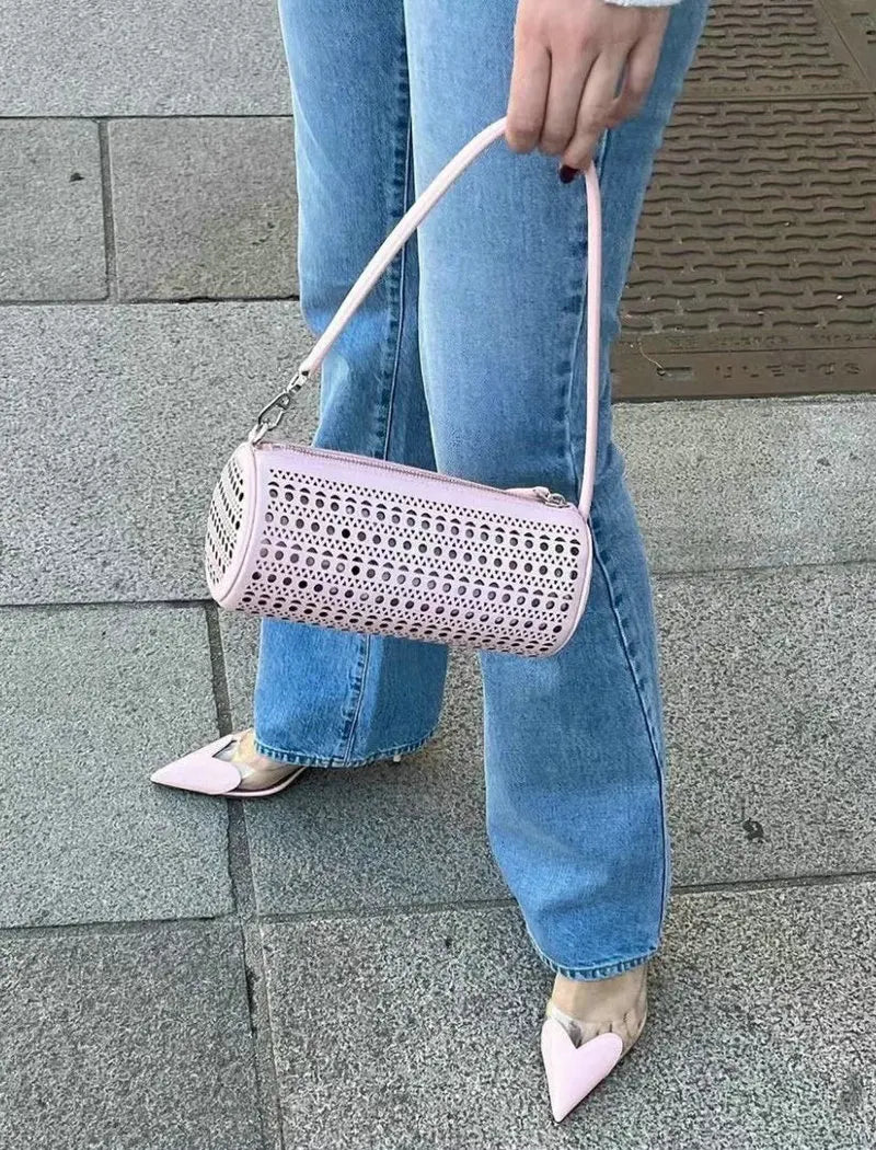 2025 European Summer New Women'S Sandals Pointy Thin Heels High Heels Back Empty Head Transparent Film Fashion Women'S Pumps