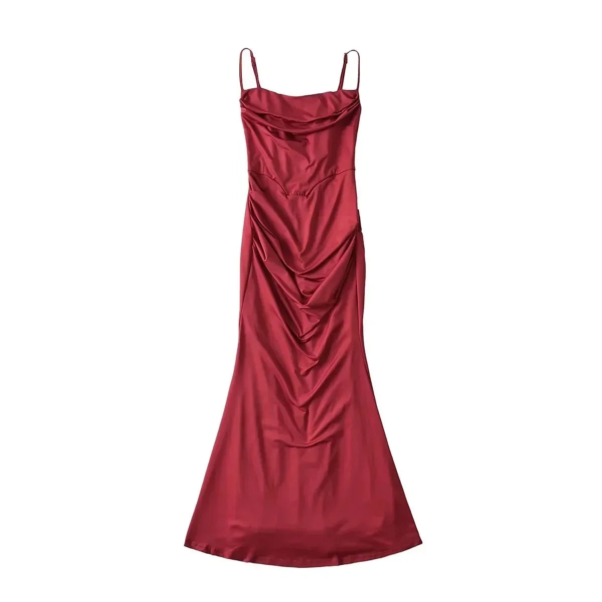 Women Elegant Sexy Bodycon Mermaid Dress Summer Sleeveless Strap Evening Party Robe Korean Female Solid Long Vestidos Y2k