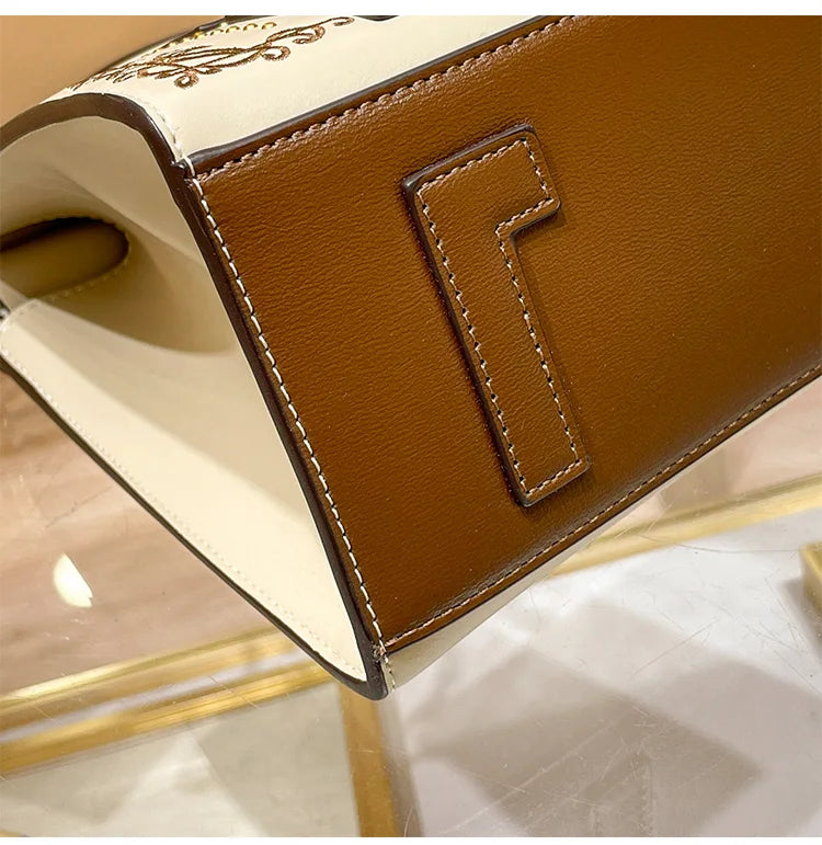 Women's handbag brand handbag 2025 new light luxury high-end designer retro crossbody shoulder bag