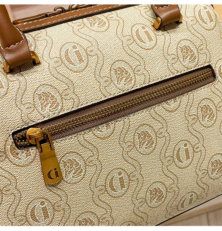 Light luxury brand women's bag 2025 new fashionable and high-end one shoulder hand-held niche design crossbody bag Boston bag