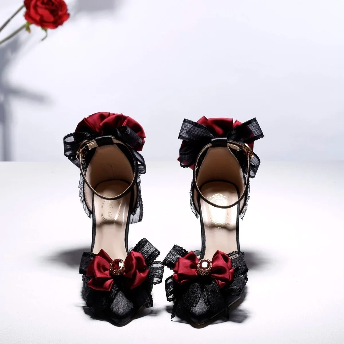 Gothic High Heels Y2K Shoes for Women Lolita Vintage Shoes Luxury Woman Mary Janes Red Heels Weddings Bridal Shoes High Quality
