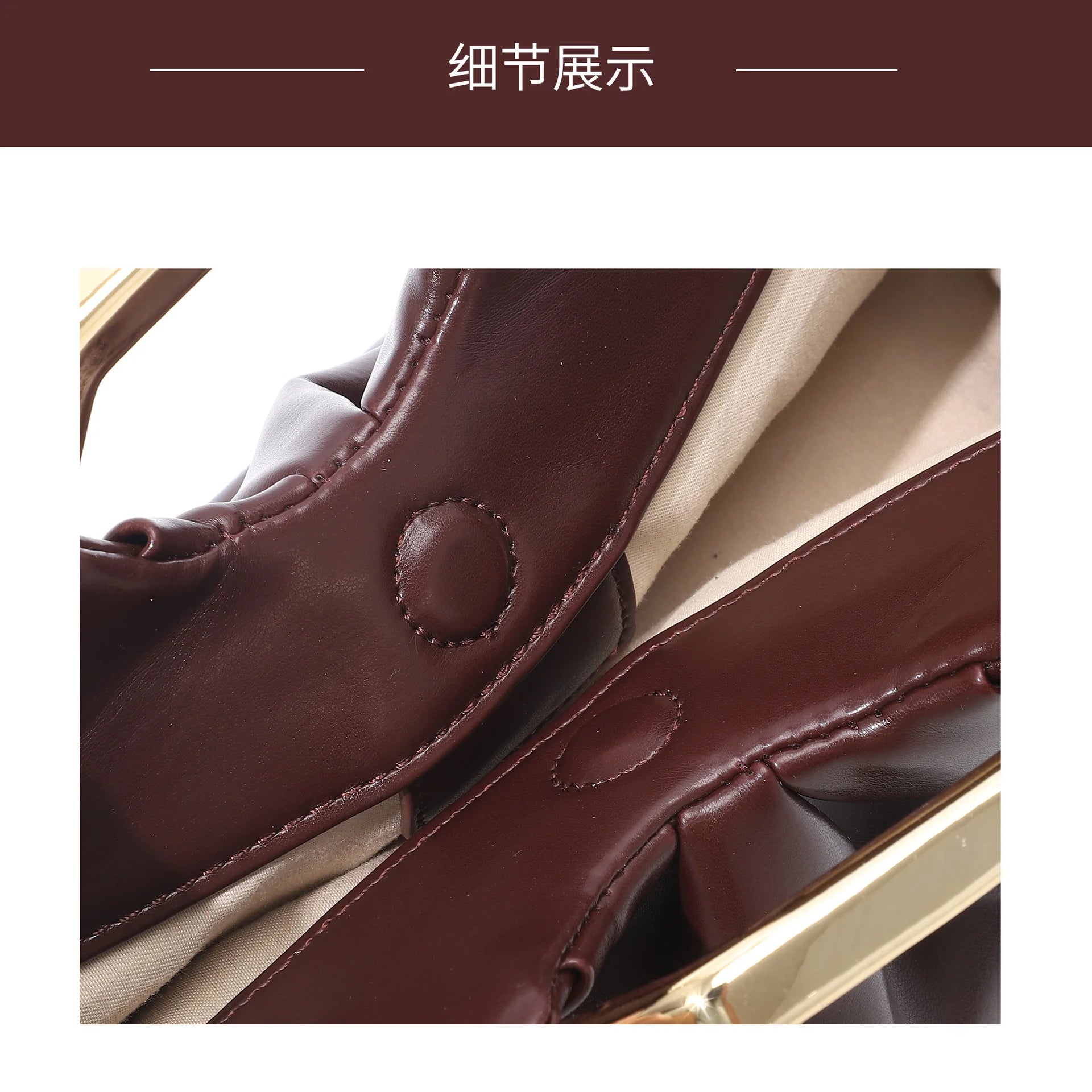 New Soft Leather Bag for Women Niche Cloud Bag Evening Pleated Bag High-end Handbag