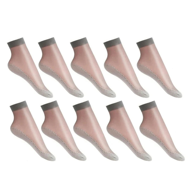 10 Pairs Women Socks Soft Socks Woman Summer Ultrathin Breathable Sock Casual Lightweight Female Transparent Boat Socks